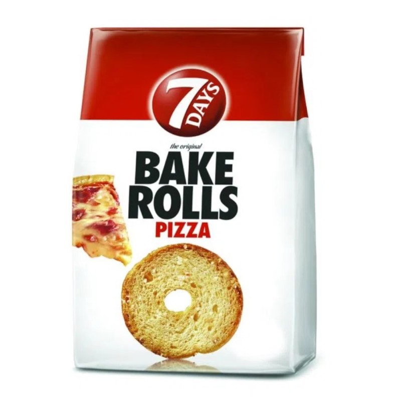 Set 10 x Rondele Crocante de Paine cu Pizza, Bake Rolls, 7 Days, 80 g