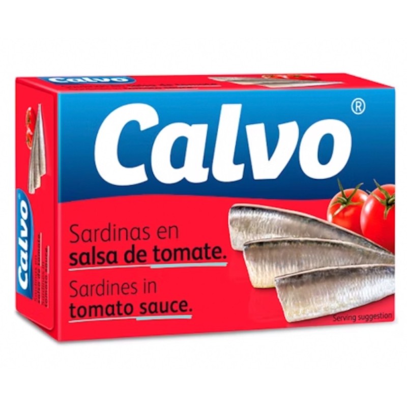 Set 10 x Sardine in Sos de Rosii Calvo 120 g