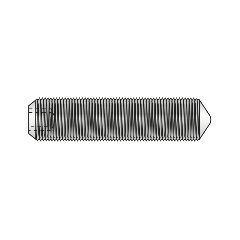 Set 10 x Stift Filetat Locas Inbus Varf 914 Inox A2-M12 X 40