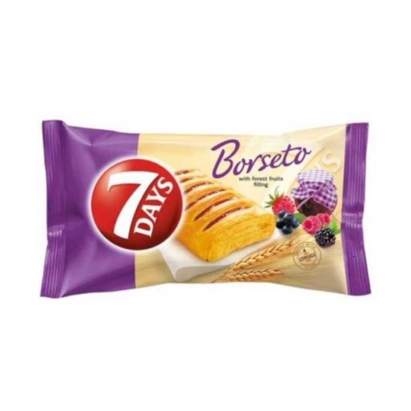 Set 10 x Strudel Borseto, 7 Days, cu Fructe de Padure, 80 g