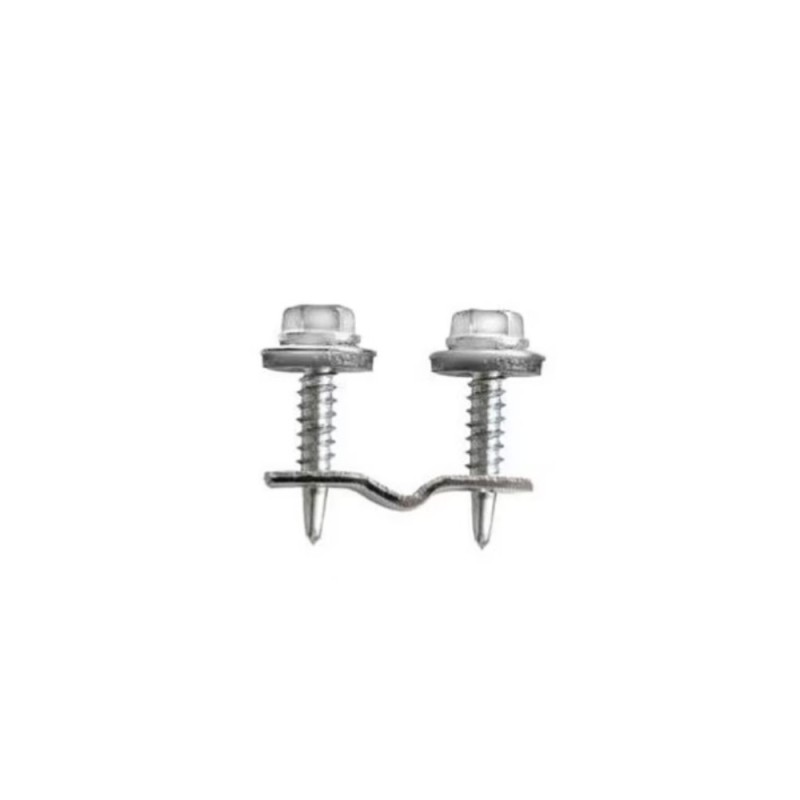 Set 100 x Clema Prindere Panou Policarbonat de Gard 12 x 1.5 mm, DIN 7504K, Vopsit Zincat