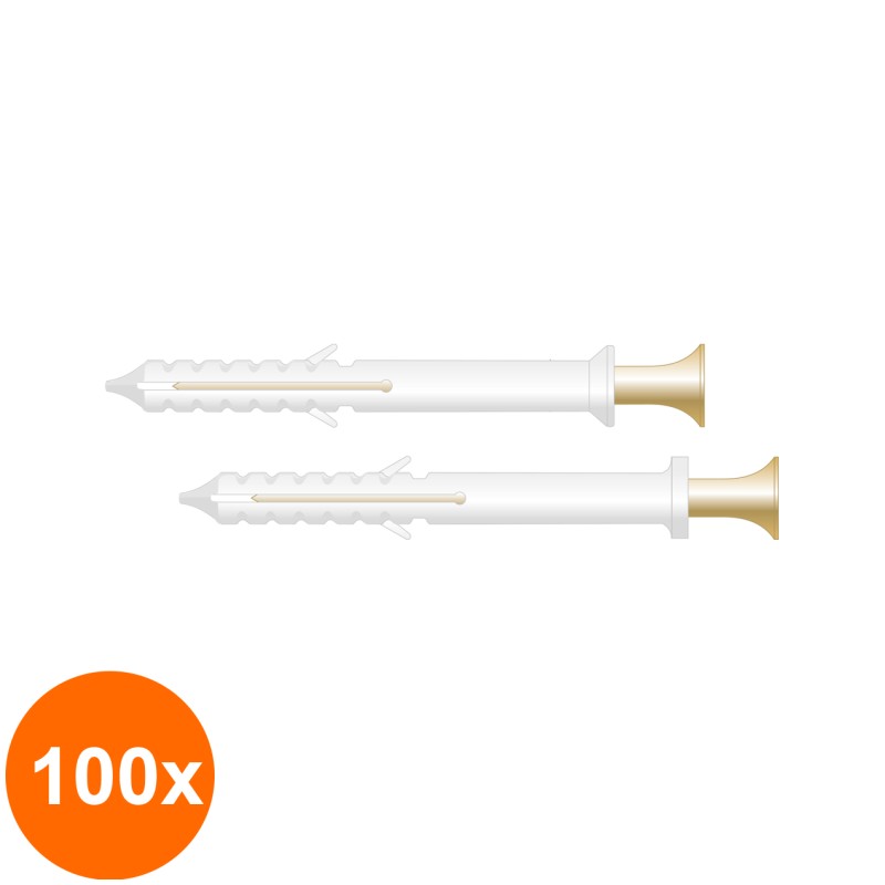 Set 100 x Diblu Fixare Rapida 8x80 Cap Tesit