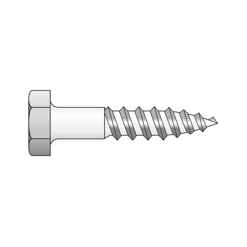 Set 100 x Holsurub Cap Hexagonal 571 Inox A2-8 X 80