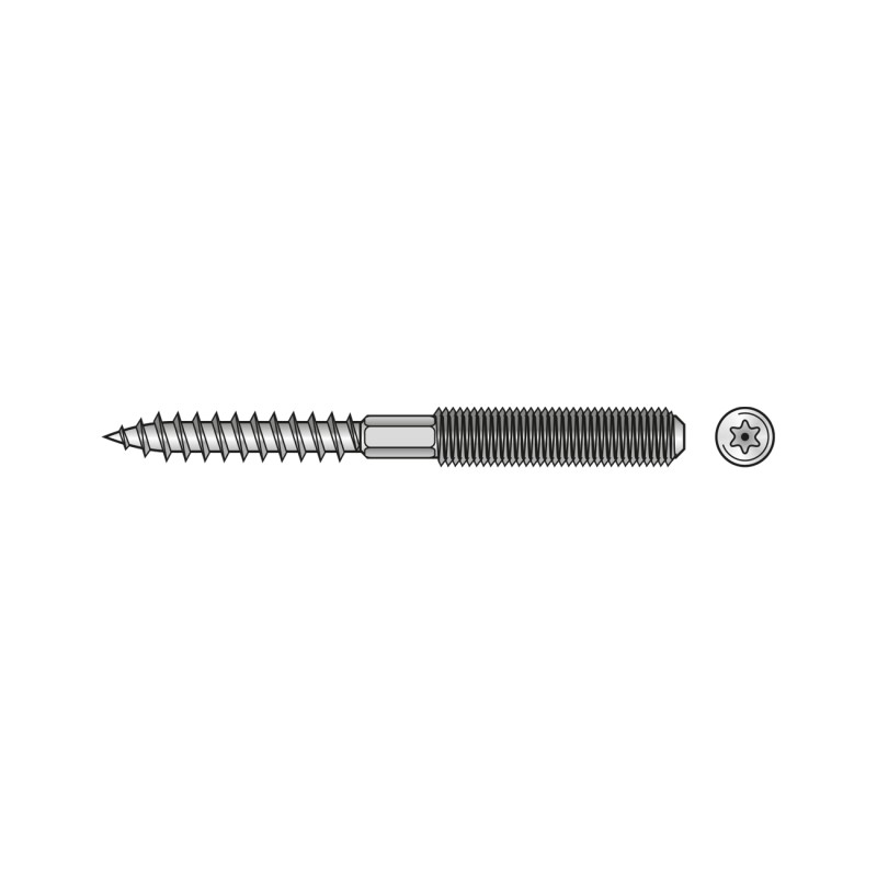 Set 100 x Prezon Filet Redus Pentru Lemn Otel-M 6 X 100