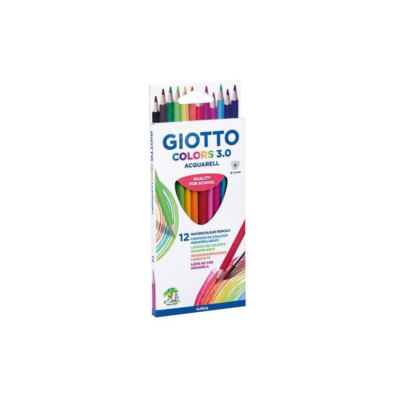 Set Creioane Acuarelabile Colors 12 Bucati 3.0 Giotto