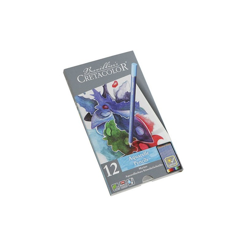 Set 12 Creioane Acuarelabile Marino Cretacolor