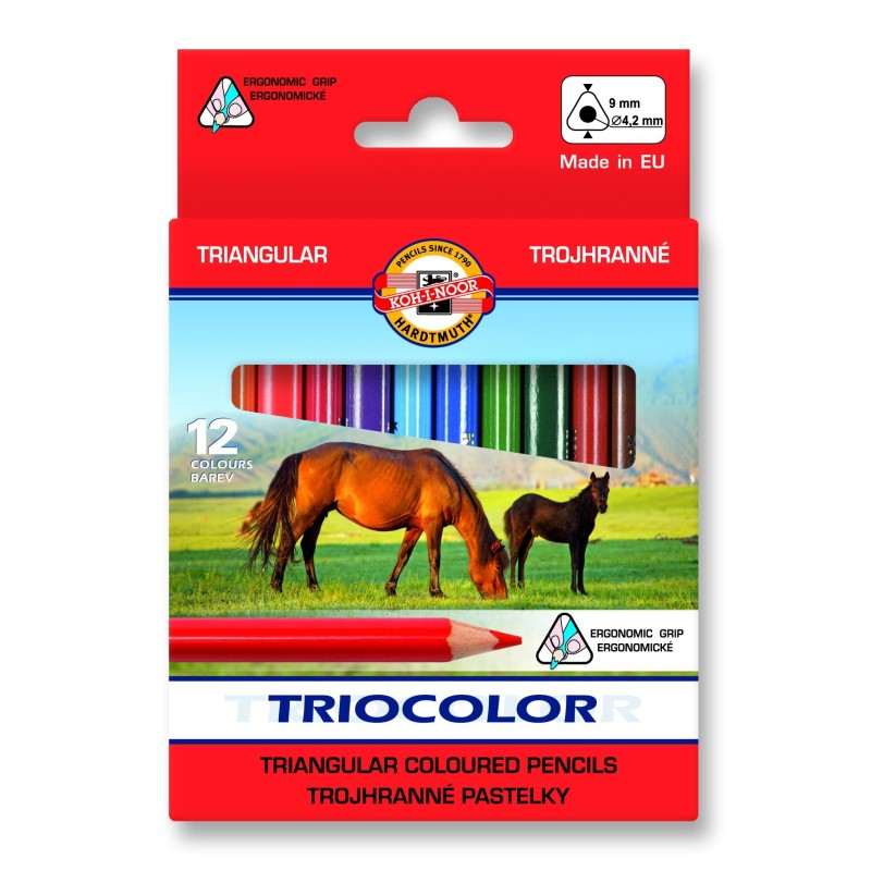Set 12 Creioane Color Tricolor Jumbo