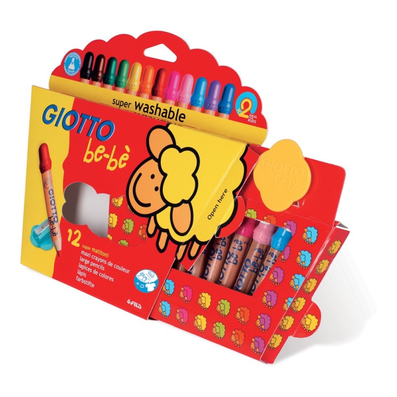 Set Creioane Colorate 12 Bucati Giotto Bebe