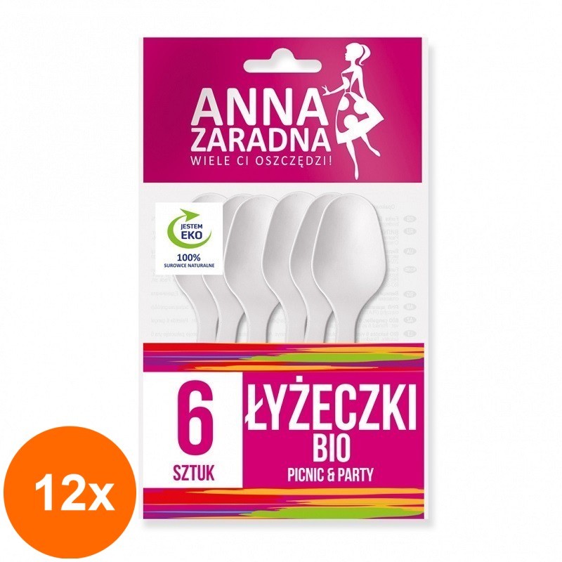 Set 12 x 6 Lingurite Bio Anna
