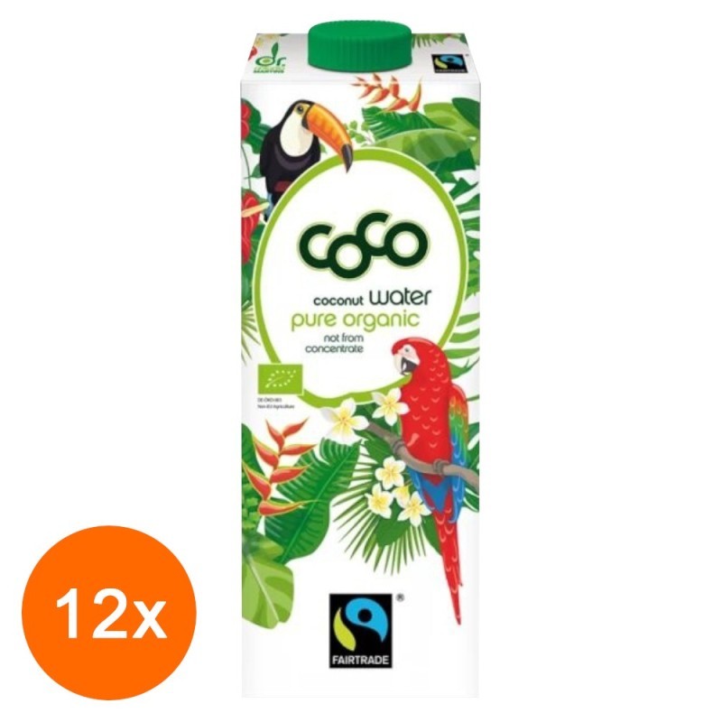 Set 12 x Apa de Cocos Eco 100%, 1 l