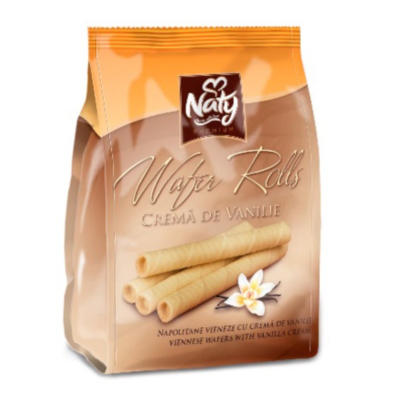 Set 12 x Napolitane Vieneze, Naty, cu Crema de Vanilie, 100 g