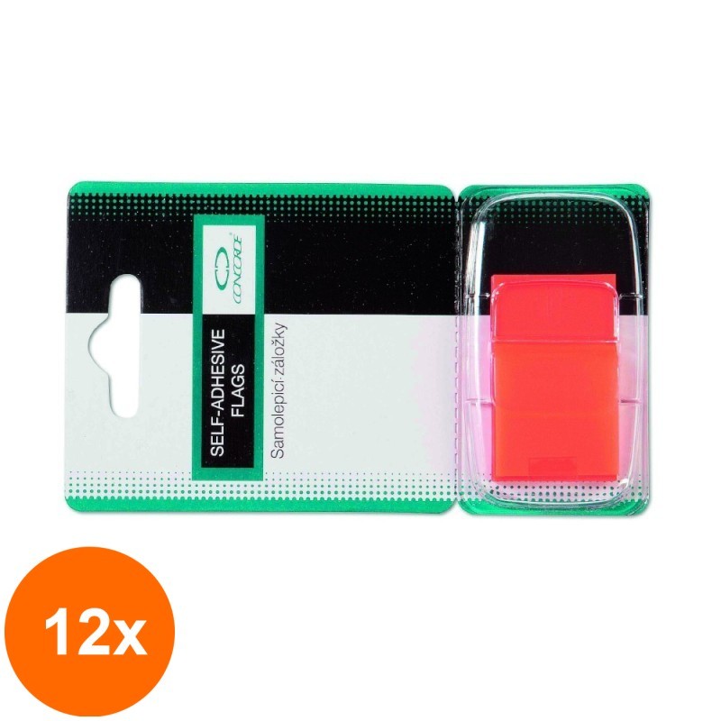 Set 12 x Notite Autoadezive Tip Z, Orange