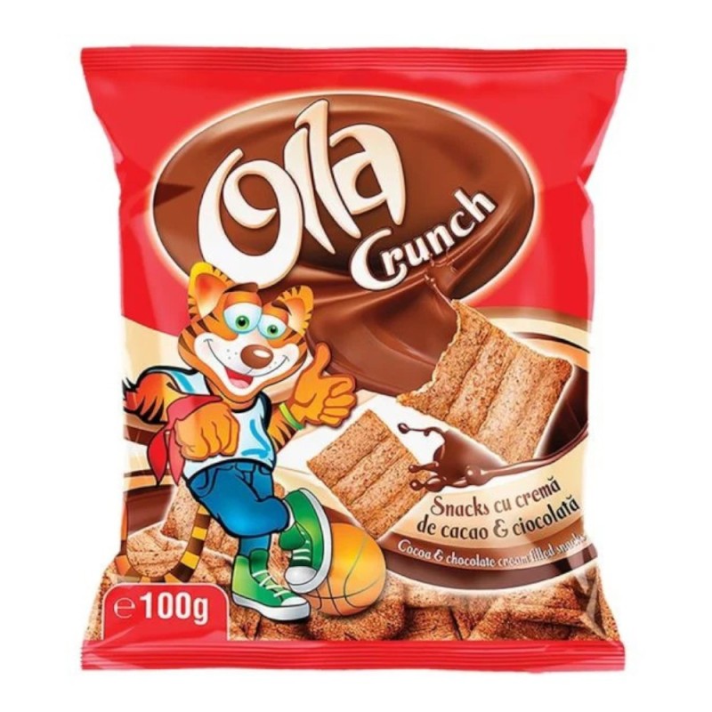 Set 12 x Pernite Olla, Crunch Snack, cu Crema de Cacao si Ciocolata, 100 g