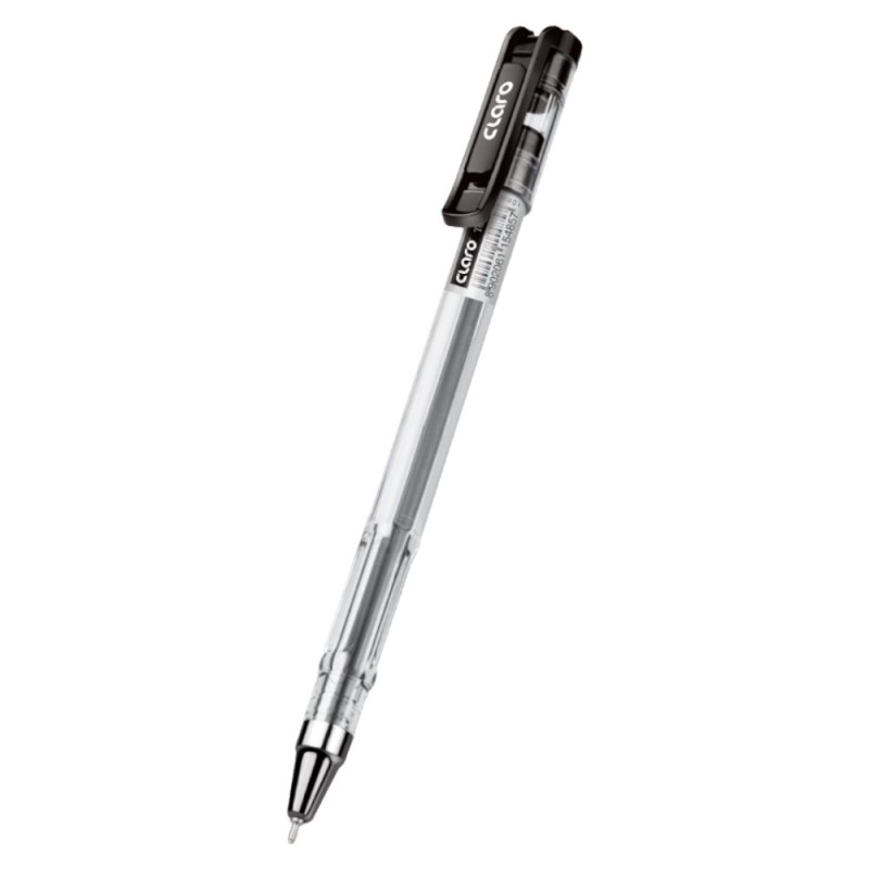 Set 12 x Pix cu Gel, Varf 0.6 mm, Negru, Claro