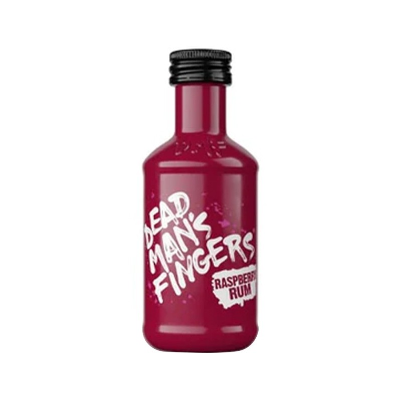 Set 12 x Rom Dead Man's Fingers cu Zmeura, Raspberry Rum 37.5% Alcool, Miniatura, 0.05 l