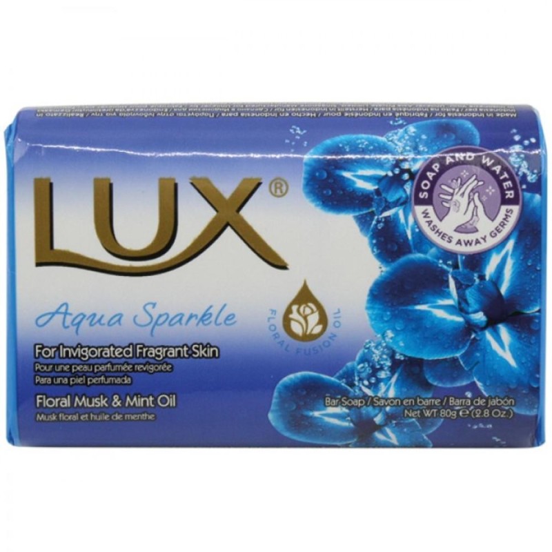 Set 12 x Sapun Solid Lux Aqua Sparkle, Mosc Floral si Ulei de Menta, 80 g