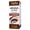 Set 12 x Vopsea Traditionala pentru Gene si Sprancene Delia, 4.0 Brown, 2 g
