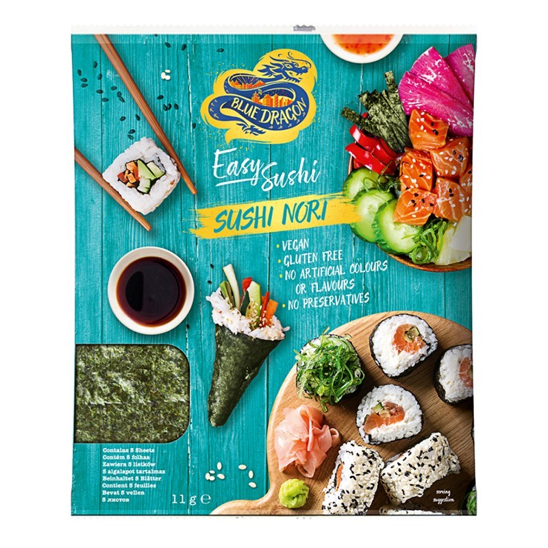 Set 14 x Foi de Alge pentru Sushi Nori Blue Dragon, 11 g