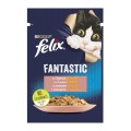 Set 14 x Hrana Umeda pentru Pisici, Purina, Felix, Somon in Aspic, 85 g