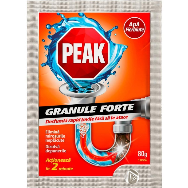 Set 14 x Plicuri Granule Forte Desfundat Tevi Peak Out, Apa Fierbinte, 80 g