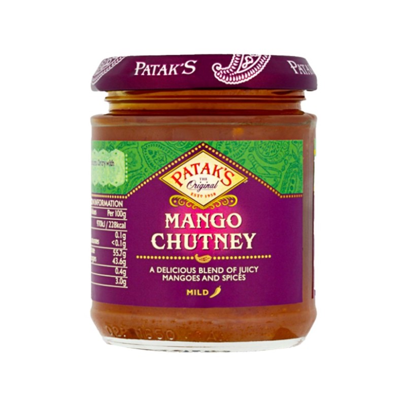 Set 14 x Sos Indian Mango Chutney Patak's, 340 g