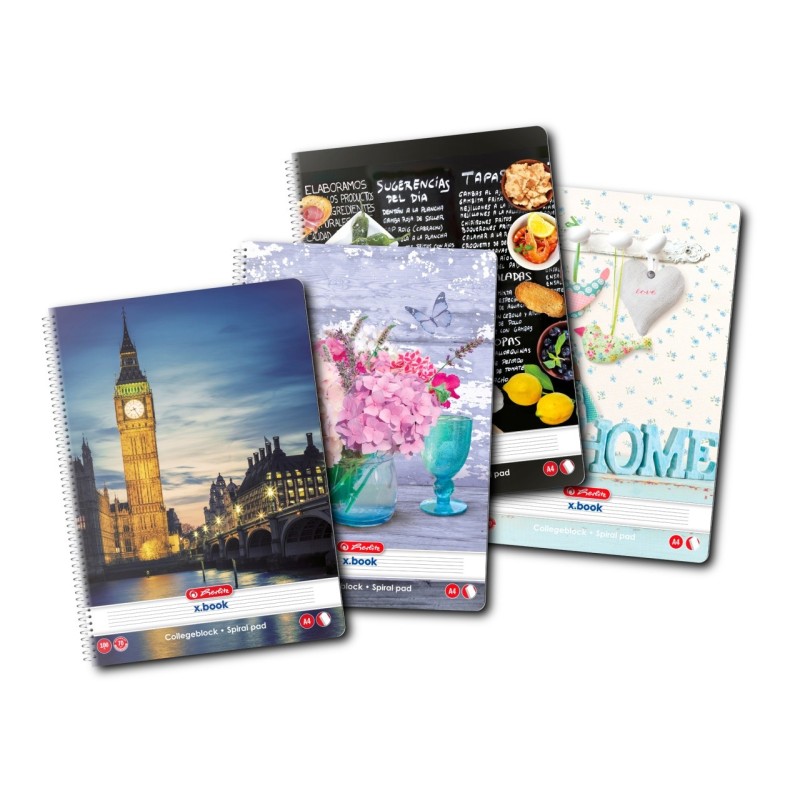 Set 15 x Caiet A4, 100 File, cu Spirala, Dictando, Enjoy Life, Economic