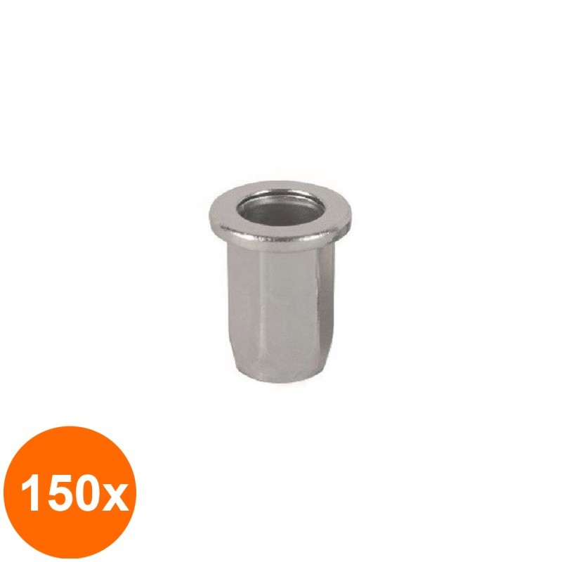 Set 150 x Piulite-Nit Hexagonale Cap Lat Otel-M 10 x 19.5