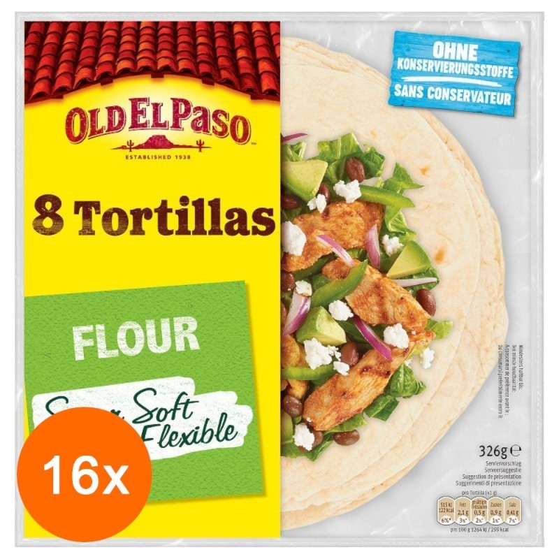 Set 16 x 8 Tortillas Old El Paso