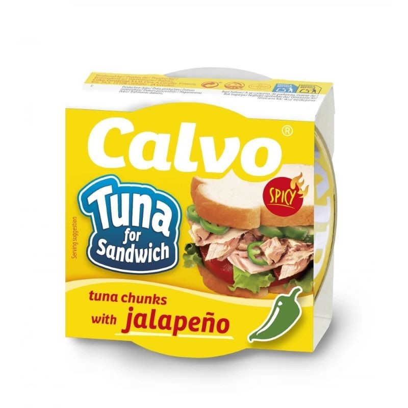 Set 16 x Ton pentru Sandvis cu Jalapeno Calvo, 142 g