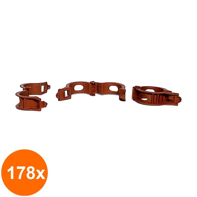 Set 178 x Clipsuri pentru Palisat, Prindere Tulpini, 23 mm, Plastic