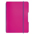 Set 18 x Caiet My.book Flex A6 40 File, cu Patratele, Coperta PP, Fucsia cu Elastic Violet, Herlitz