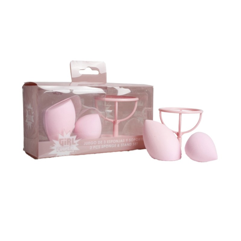 Set 2 Bureti pentru Make-Up cu Suport Pokhara, Girl Power, Roz