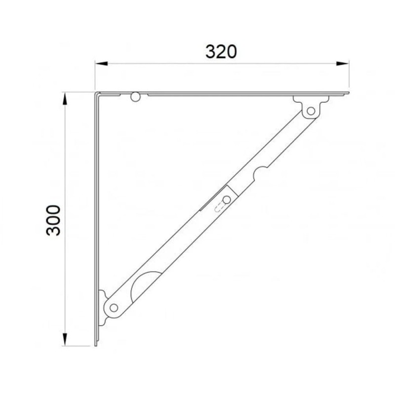 Set 2 Console Rabatabile Pliabile, L300 mm, Finisaj Alb