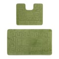 Set 2 Covorase pentru Baie, 50 x 80 cm, 40 x 50 cm, Antiderapante, Verde, Ethnic 2510