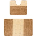 Set 2 Covorase pentru Baie, 50 x 80 cm, 40 x 50 cm, Maro Deschis, Sariyer 2546
