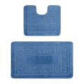 Set 2 Covorase pentru Baie, 60 x 100 cm, 50 x 60 cm, Antiderapante, Albastru, Ethnic 2509