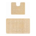 Set 2 Covorase pentru Baie, 60 x 100 cm, 50 x 60 cm, Antiderapante, Bej, Ethnic 2540