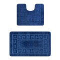 Set 2 Covorase pentru Baie, 60 x 100 cm, 50 x 60 cm, Antiderapante, Bleumarin, Ethnic 2582