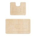 Set 2 Covorase pentru Baie, 60 x 100 cm, 50 x 60 cm, Bej, Maritime 2540