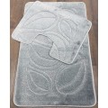 Set 2 Covorase pentru Baie Antiderapante, 50 x 80 cm, 40 x 50 cm, Platinum, Flora 2504