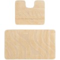 Set 2 Covorase pentru Baie, Bej, 60 x 100 cm, 50 x 60 cm, Antiderapante, Symphony 2540