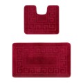 Set 2 Covorase pentru Baie, Burgundy, 50 x 80 cm, 40 x 50 cm, Ethnic 2577