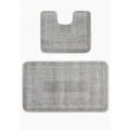 Set 2 Covorase pentru Baie, Gri, 50 x 80 cm, 40 x 50 cm, Antiderapante, Ethnic 2504