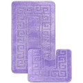 Set 2 Covorase pentru Baie, Liliac, 50 x 80 cm, 40 x 50 cm, Antiderapante, Ethnic 2539