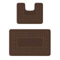 Set 2 Covorase pentru Baie, Maro, 60 x 100 cm, 50 x 60 cm, Antiderapante, Ethnic 2599