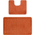 Set 2 Covorase pentru Baie, Portocaliu, 50 x 80 cm, 40 x 50 cm, Ethnic 2505