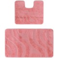Set 2 Covorase pentru Baie, Roz, 60 x 100 cm, 50 x 60 cm, Antiderapante, Symphony 2580