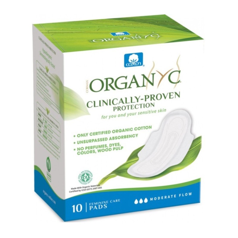 Set 2 x 10 Absorbante Intime din Bumbac Organic pentru Zi, Organyc Bio