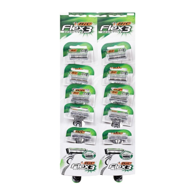 Set 2 x 10 Aparate de Ras Bic Flex 3 Sensitive, Barbati