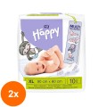 Set 2 x 10 Cearceaf Absorbant Happy, 90x60 cm